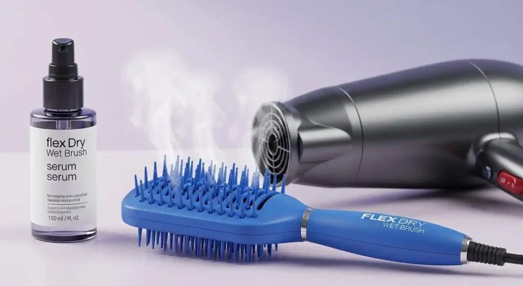 Blue vented brush for faster drying