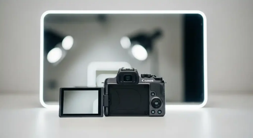 Canon EOS M200 compact mirrorless camera with flip screen – ideal for vloggers on a budget