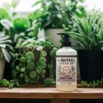 Mrs. Meyer’s Clean Day Hand Soap with natural decor
