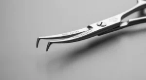Tweezerman precision scissors with curved tips for nose and facial hair