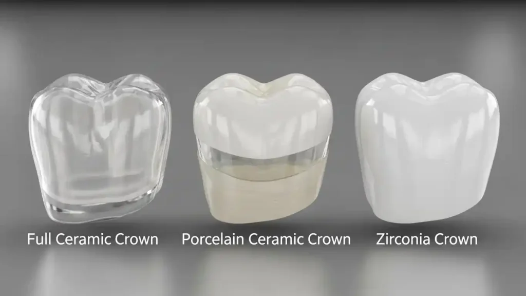 types of ceramic teeth caps full ceramic porcelain zirconia
