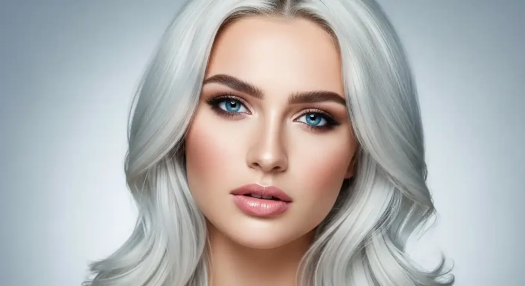 light blonde hair for blue eyes glow