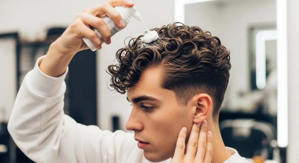 hair mousse for curls men styling curly hairstyle