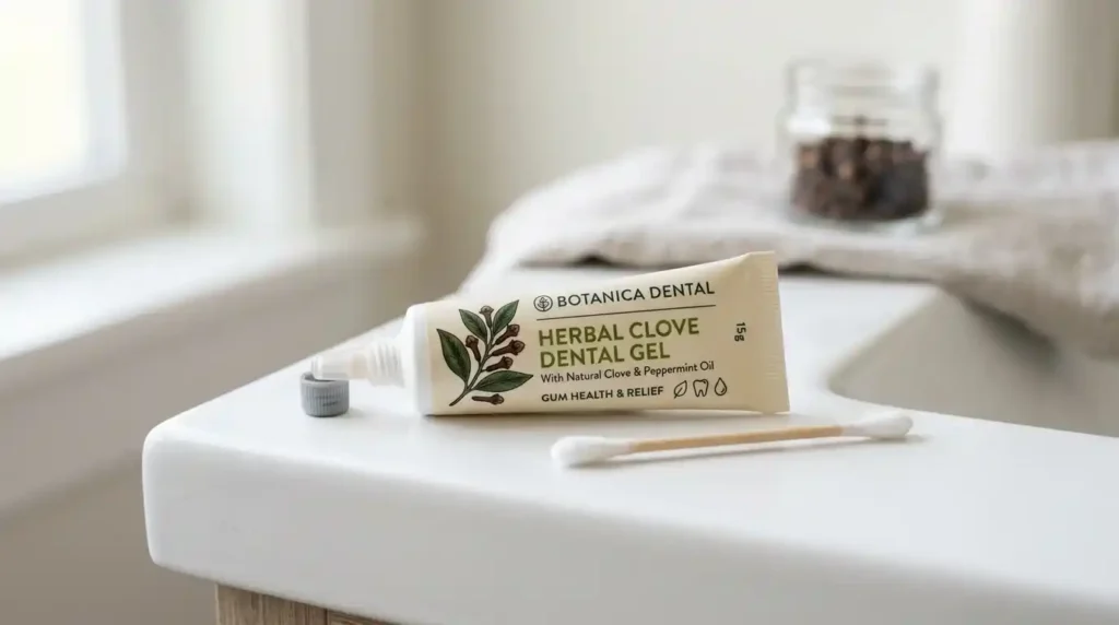 dental gel for tooth pain relief with clove oil