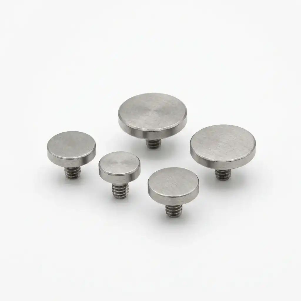 flat titanium dermal tops