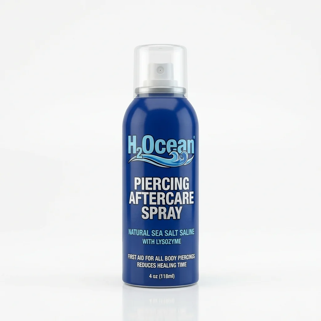 H2Ocean piercing spray for cartilage piercing care