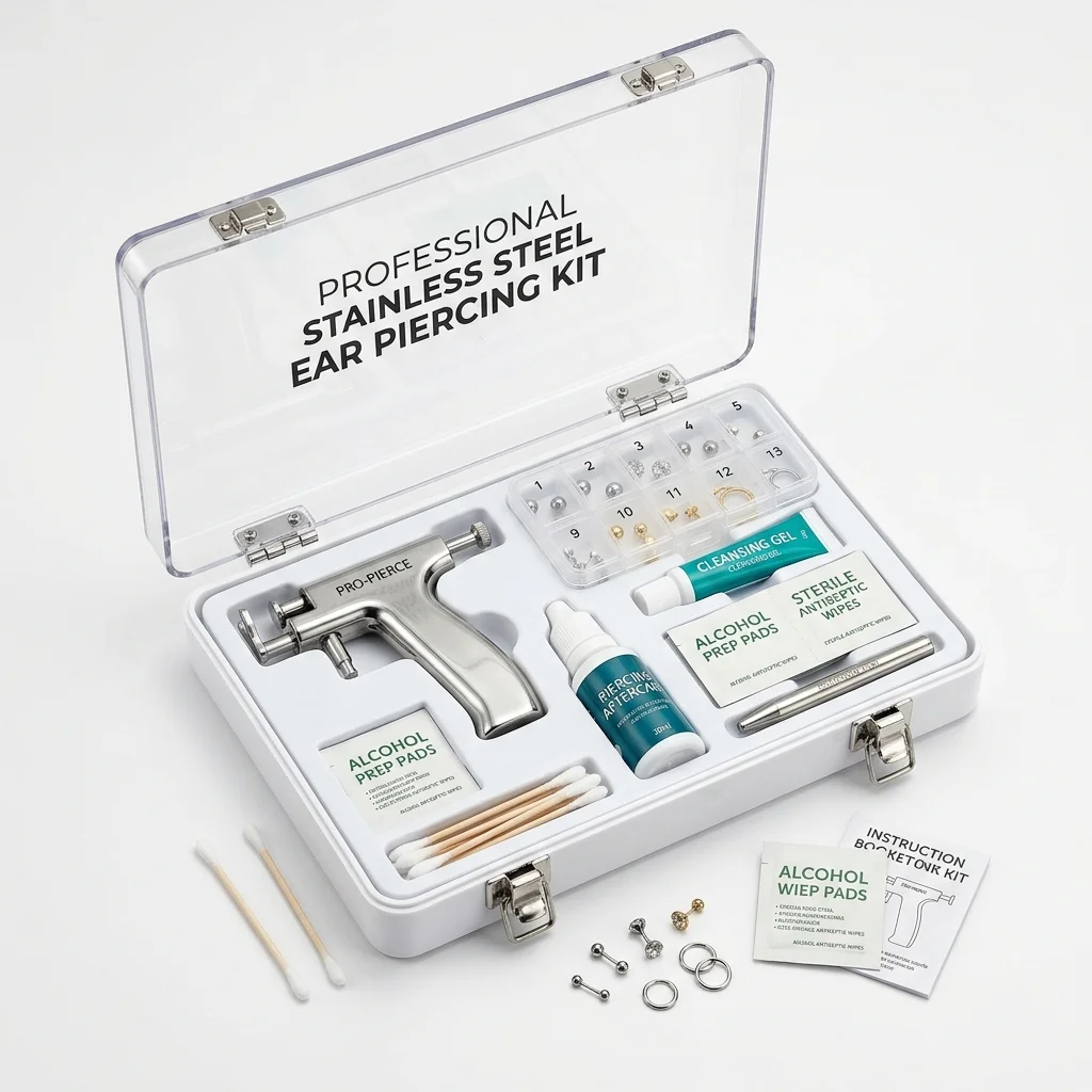 Stainless steel ear piercing starter kit