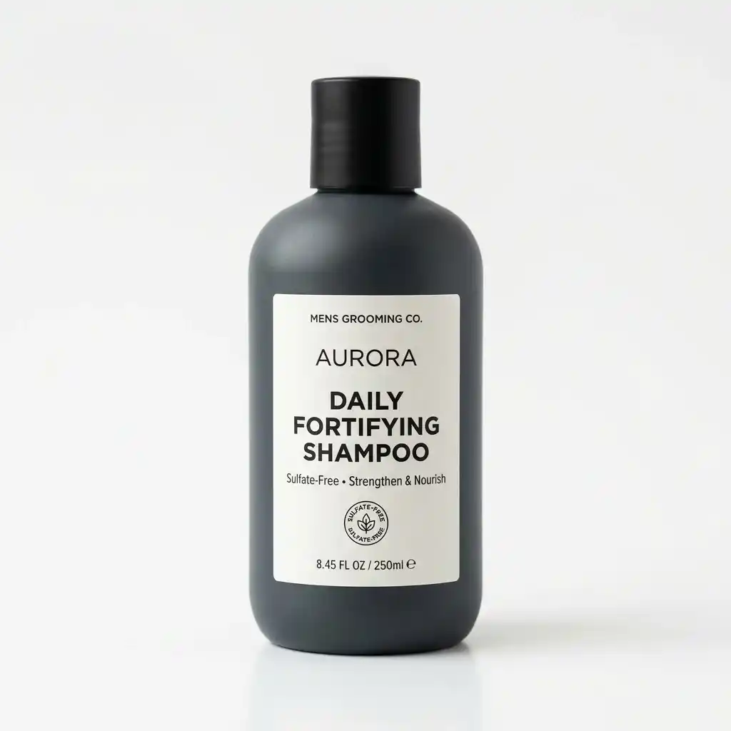 Blu Atlas shampoo bottle, best sulfate-free shampoo for men with dry itchy scalp