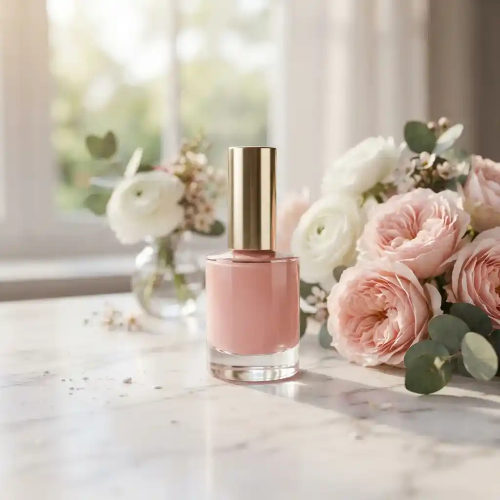 Zoya non toxic nail polish in blush pink shade.