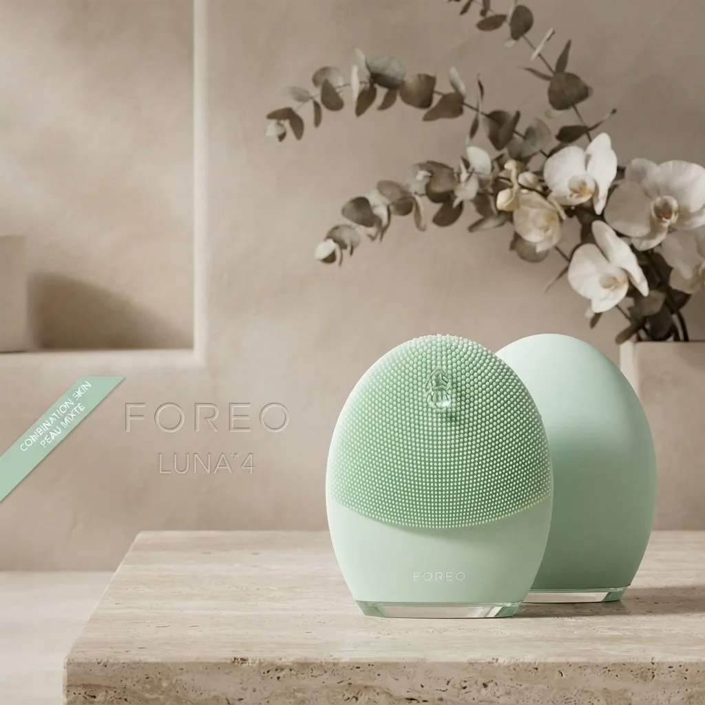FOREO LUNA 4 silicone facial cleansing brush for oily prone skin