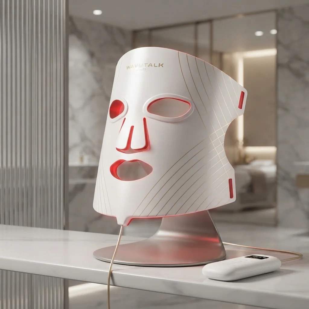 Wavytalk LED light therapy face mask for pimples skin