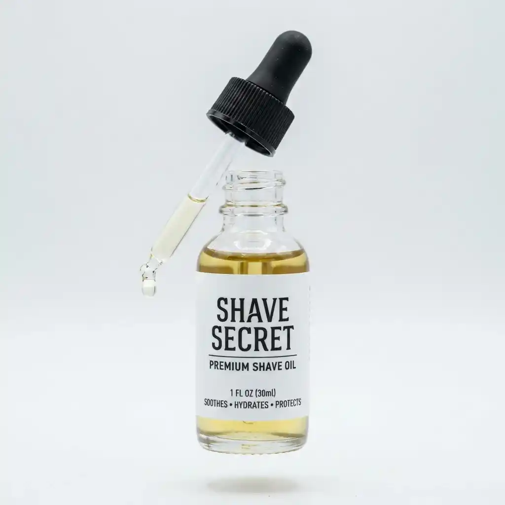 Shave Secret shaving oil small glass bottle with dropper
