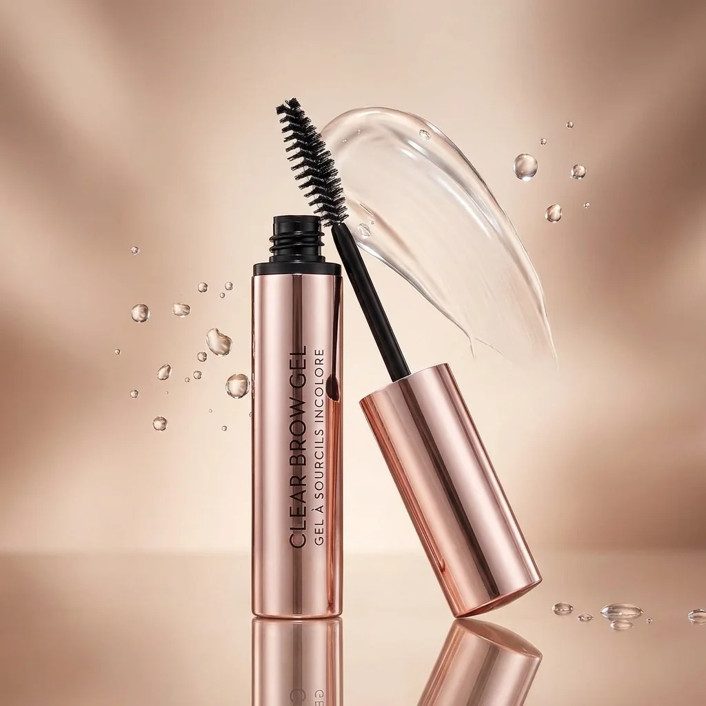 Rose gold Anastasia Beverly Hills clear brow gel with applicator brush